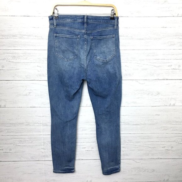 Gap Denim Women's Jeans Curvy Legging Button Fly Distressed Stretch size 10 - Picture 2 of 8